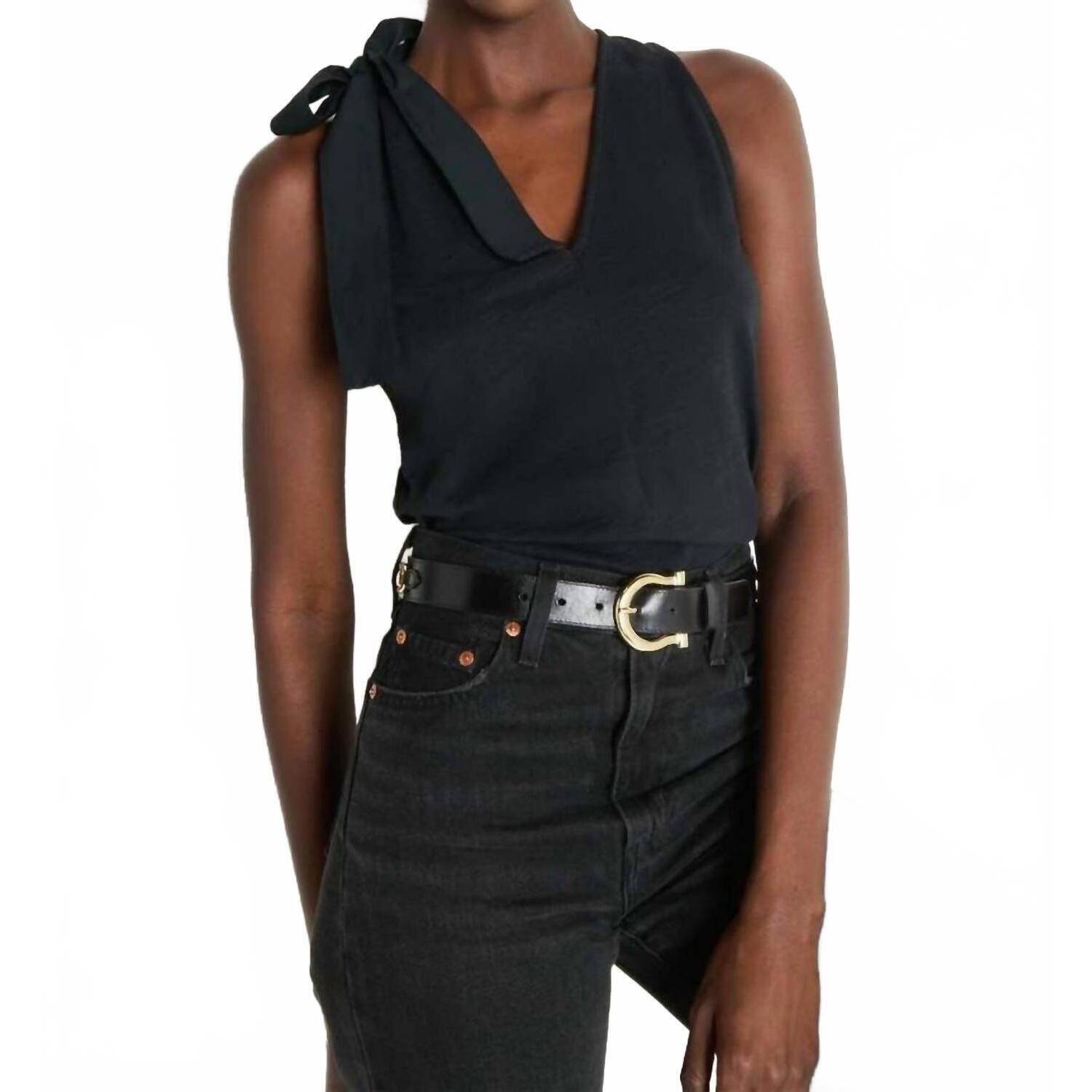 New Nation Ltd Daniella Tank In Jet Black